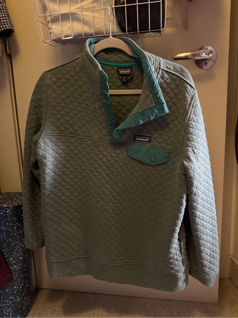 Patagonia Quilted Snap-T Pullover Sweater - Green
